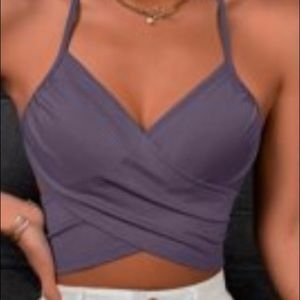 Purple halter top